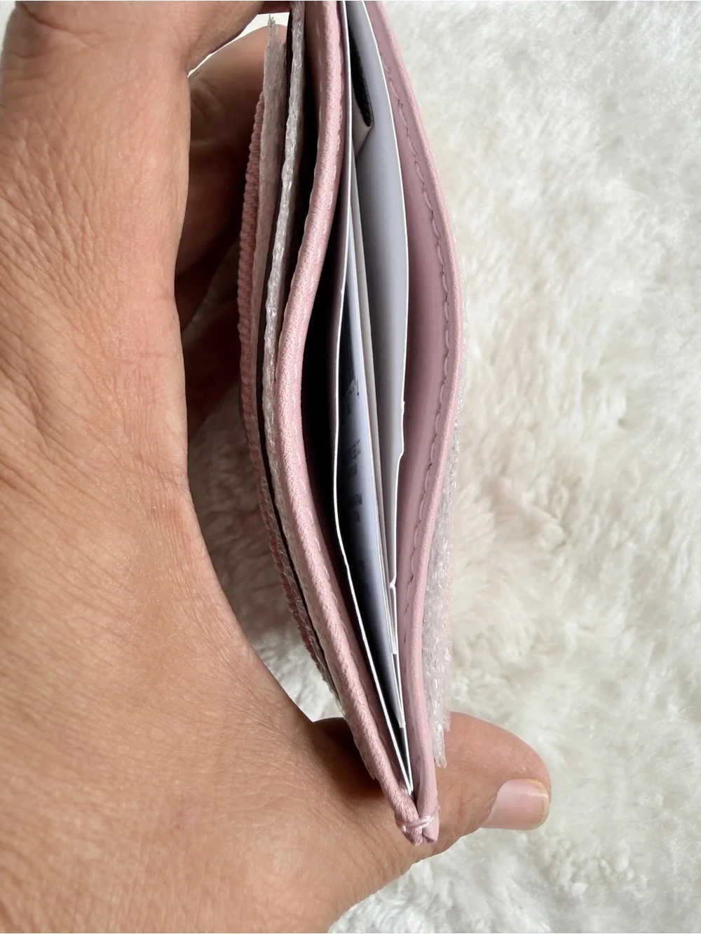 Coach Denim Cargo Card Case Wallet Ballerina Pink